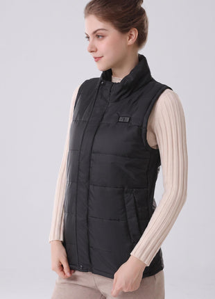 side view #black Women’s 3 Zones Heated Vest
