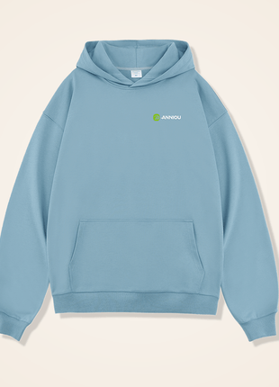 sky blue heavyweight french terry hoodie