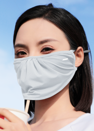 smoke gray shell shape uv protection face mask