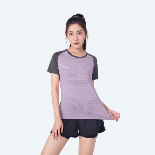 snowflake purple uv protection running t shirt