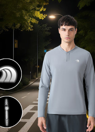 sport Shirt Long Sleeve with reflective logo