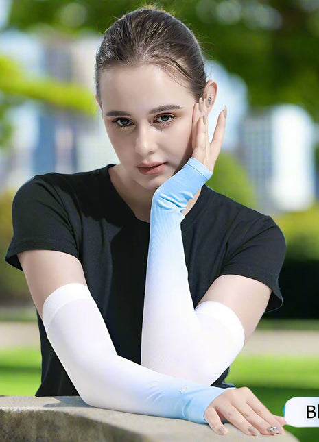Sun Protection Ice Silk Color Gradient Uv Arm Sleeves - Sidiou Group