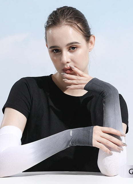 Sun Protection Ice Silk Color Gradient Uv Arm Sleeves - Sidiou Group