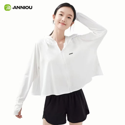 white Cropped UV Protective Jacket