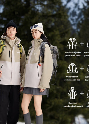 Three - in - one Climbing Jacket - Sidiou Group