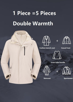 Three - in - One Detachable Waterproof Mountaineering Jackets - Sidiou Group