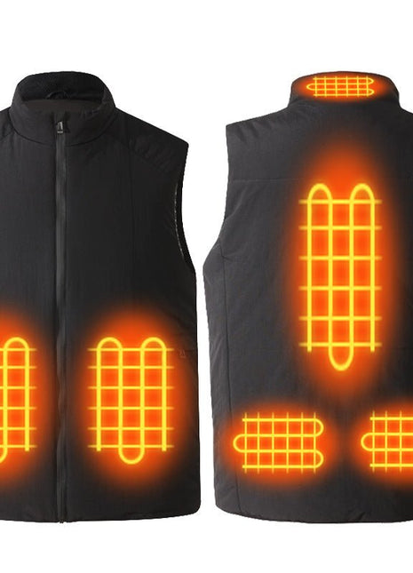Unisex 6 Area Black Graphene Heated Gilet - Sidiou Group
