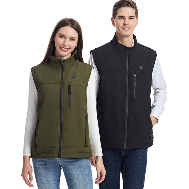 unisex 9 area softshell heated vest