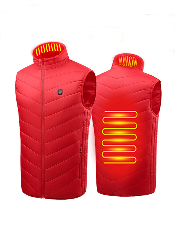 unisex red heated vest