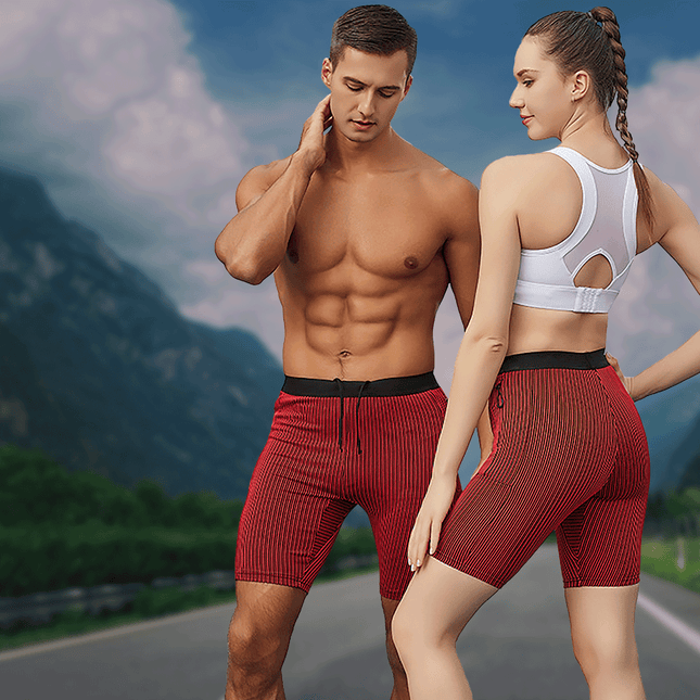 unisex ribbed tight workout shorts