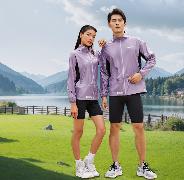 unisex stand collar uv protection windbreaker