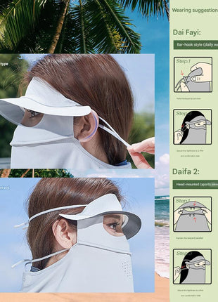 Uv Protection Ice Silk Sunshade Face Mask - Sidiou Group