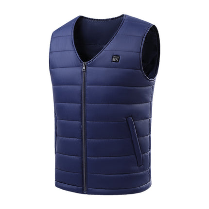 v neck navy heating waistcoat