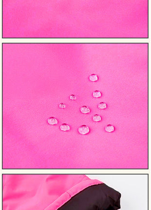 waterproof fabric with insulated lining and snowproof elastic leg opening