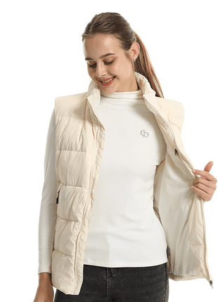 White Duck Down Heated Gilet - Sidiou Group