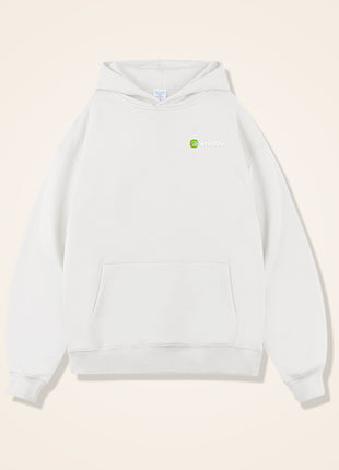 white 450gsm heavyweight hoodie