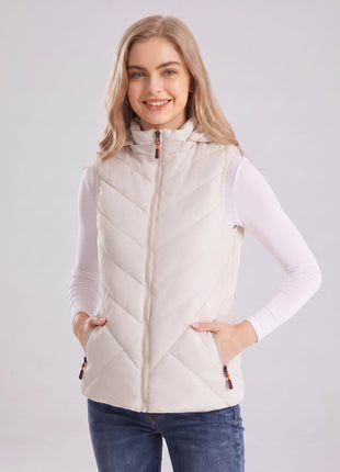 #white Women's Heated Hooded Vest