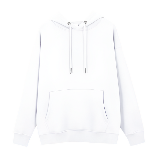 white drawstring hoodie