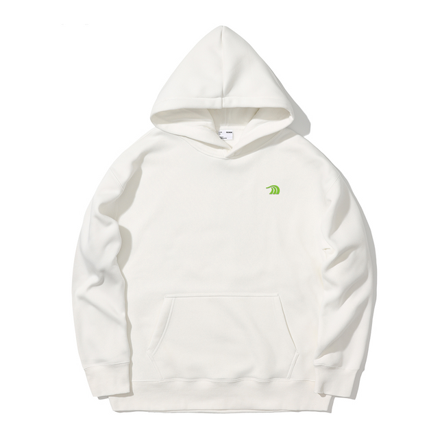 white heavyweight hooed sweatshirt