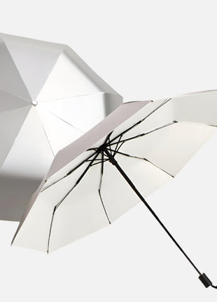 white manual titanium silver umbrella
