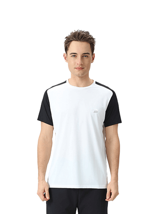 white mens colorblock quick dry t shirt