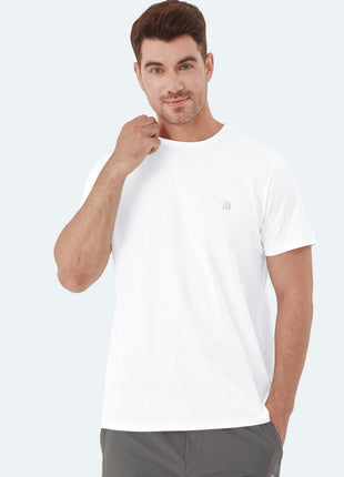 white mens upf 50 quick dry t shirt