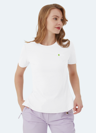 white womens upf50 quick dry drawstring t shirt
