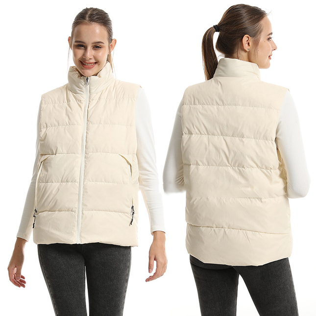 womens white duck down heated vest