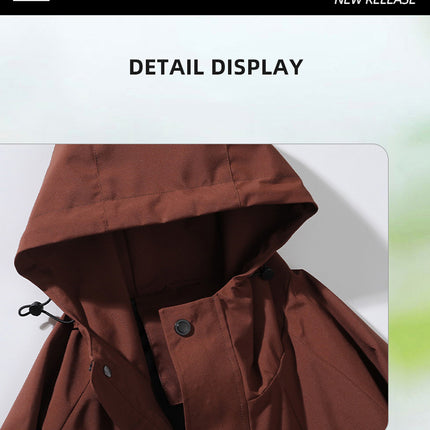 windproof hooed jacket