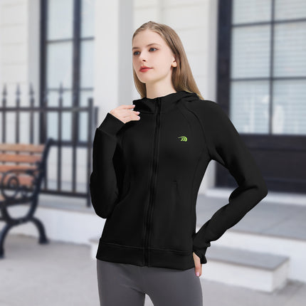 womens black zipup hoodie