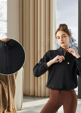 women's Zipper Sports Long-sleeved Shirt