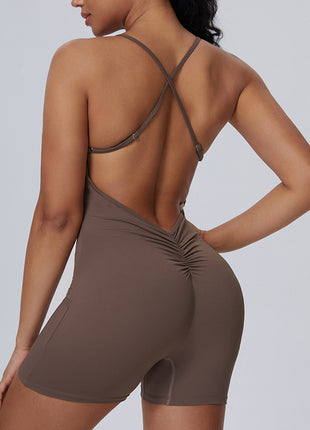 Women's Coffee One Piece Yoga Bodysuit