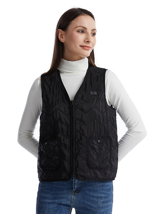womens dual control 8 area carbon fiber heated vest