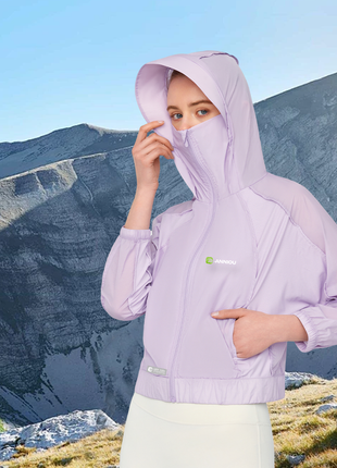 womens lightweight wide brim sun protection jacket