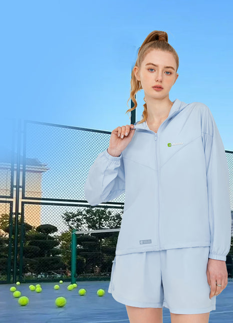 womens loose fit breathable hooded sun jacket
