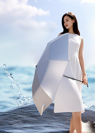 womens manual titanium silver uv protection umbrella