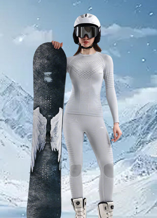 womens seamless ski thermal set