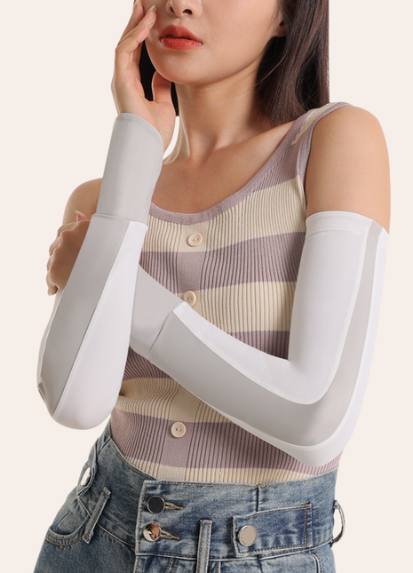 womens stretch cooling sun protection sleeves