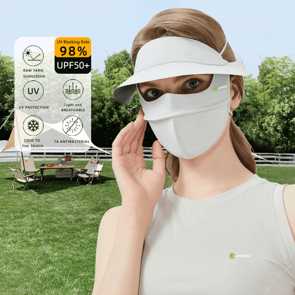 womens vinyl brim sun shield mask