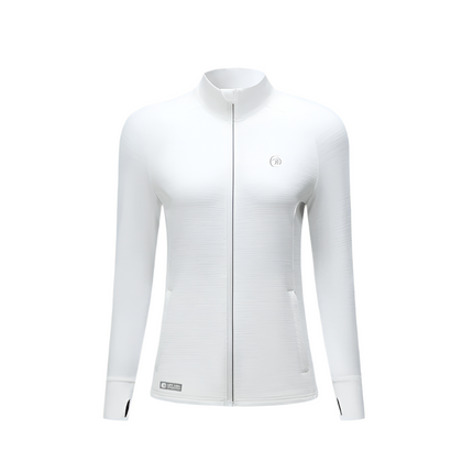 womens white zipup sweatshirt