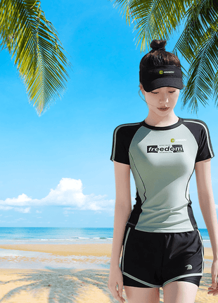 Women’s 2 - Piece Short Sleeve Swim Set - Sidiou Group