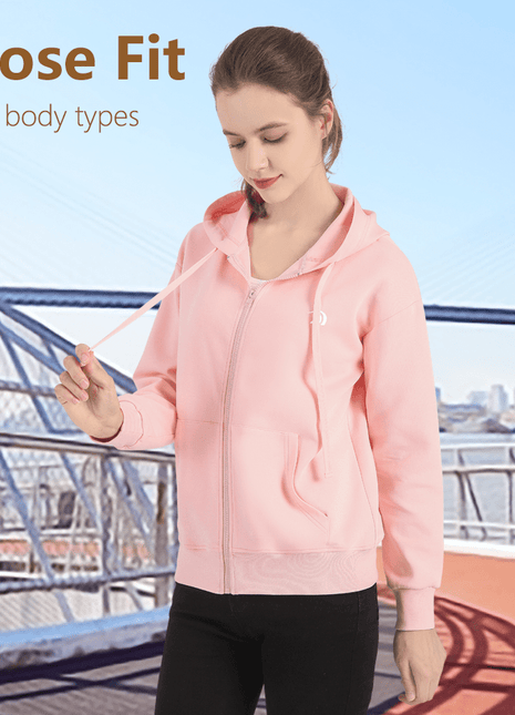 Women's Casual Zip - up Hoodie - Sidiou Group