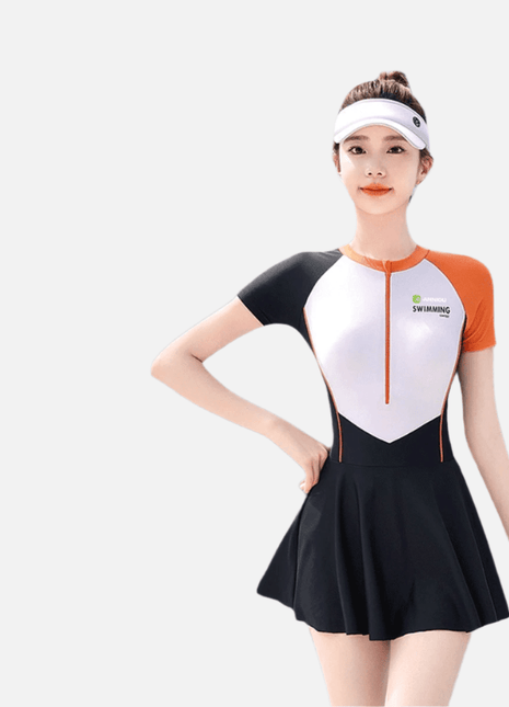 Women's Color - block Swimdress - Sidiou Group
