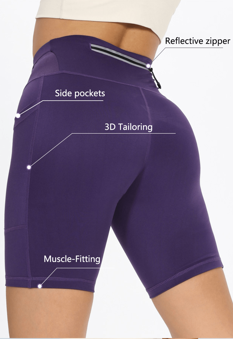 baleaf Dames Gym Shotrs Lichte Compressie 8 inch Hoge Taille Fietsen Yoga Spandex Shorts met Zijzakken, Groen, XS baleaf Dames Gym Shotrs Lichte Compressie 8 inch Hoge Taille Fietsen Yoga Spandex Shorts met Zijzakken, Groen, XS