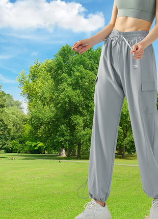Women's Drawstring Casual Wide Leg Trousers - Sidiou Group