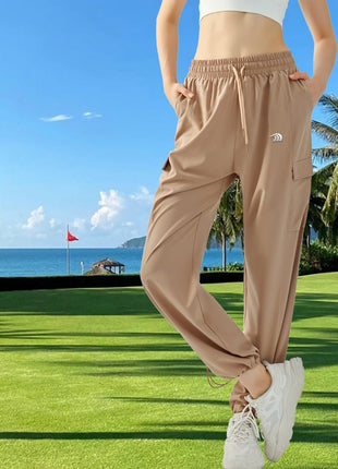 Women's Drawstring Casual Wide Leg Trousers - Sidiou Group
