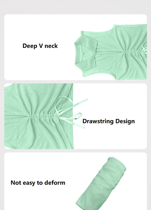 Women's Drawstring Polo Sleeveless Top - Sidiou Group