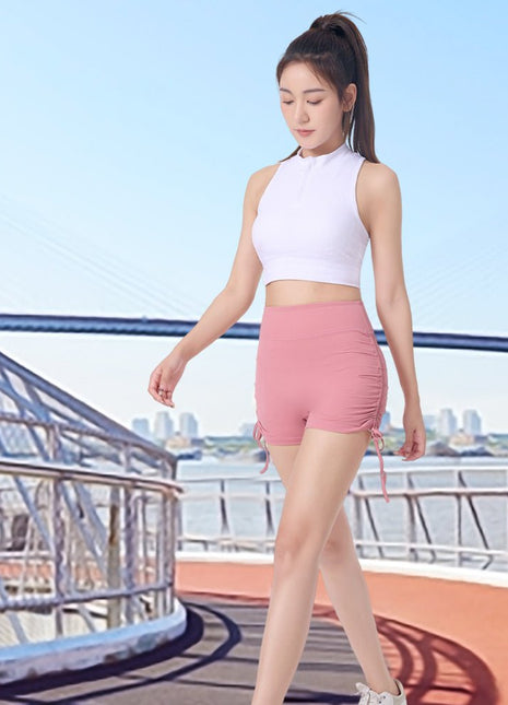 Women's Drawstring Slim Fit Yoga Shorts - Sidiou Group