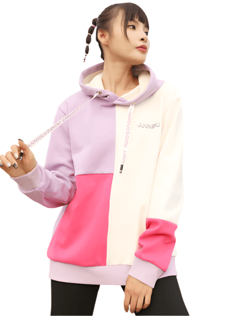 Women's Fleece Contrast Hoodie - Sidiou Group