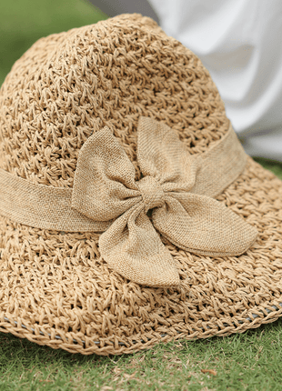 Women's Foldable Straw Sun Hat - Sidiou Group